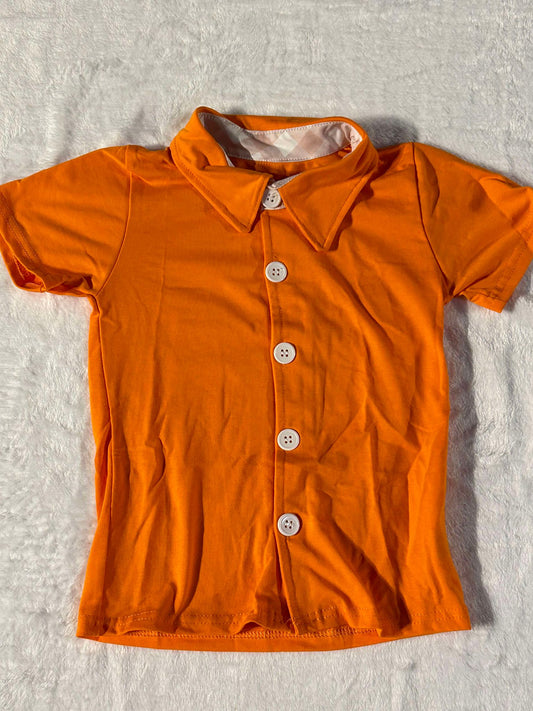 Orange Button up