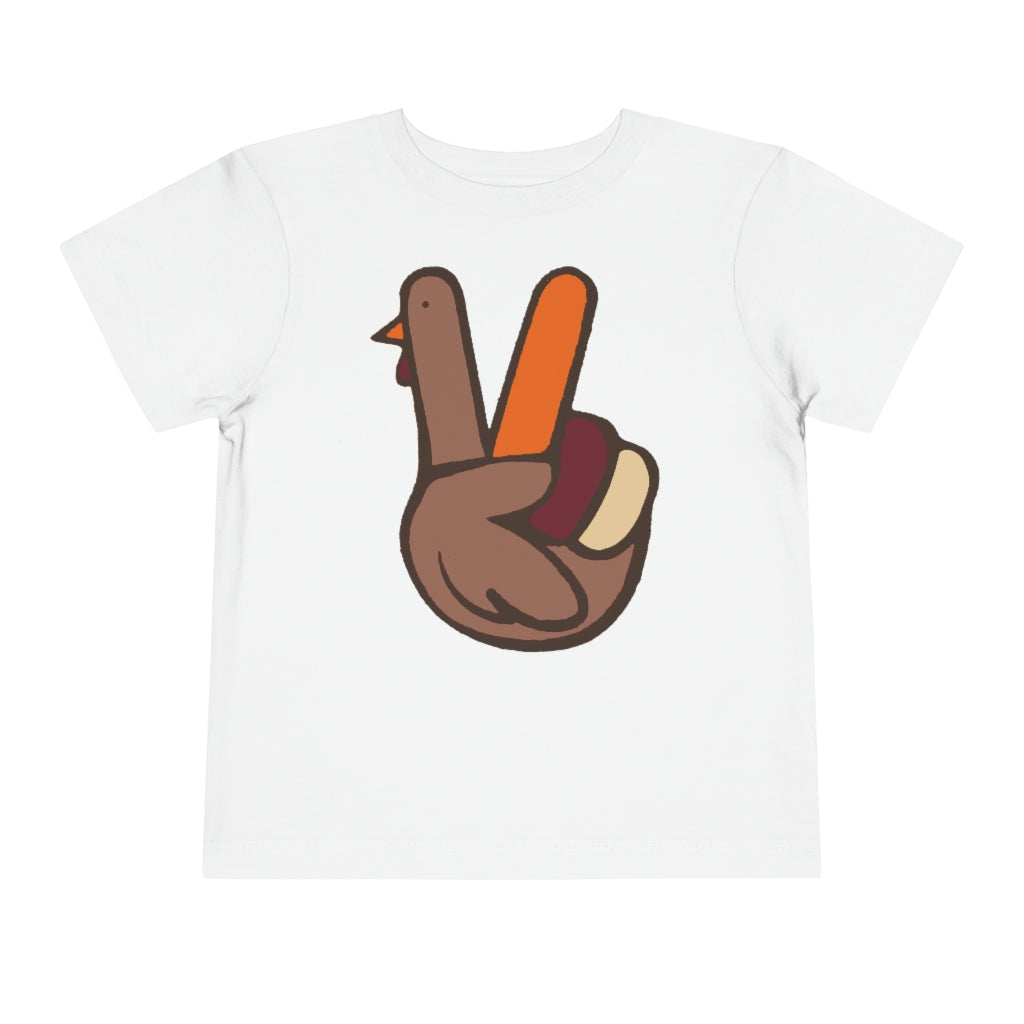 Peace Turkey Sign Toddler Short Sleeve