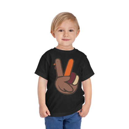 Peace Turkey Sign Toddler Short Sleeve