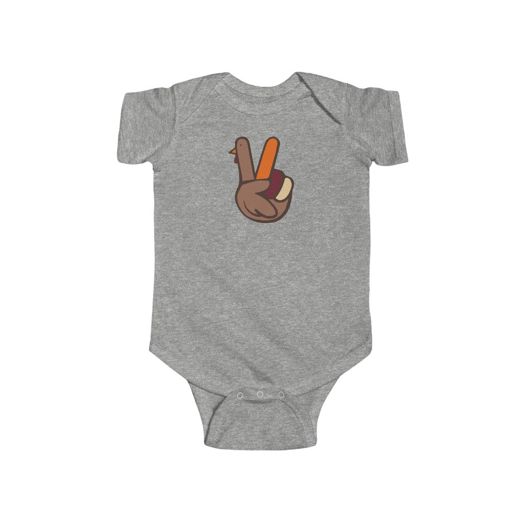 Peace Turkey Sign Bodysuit