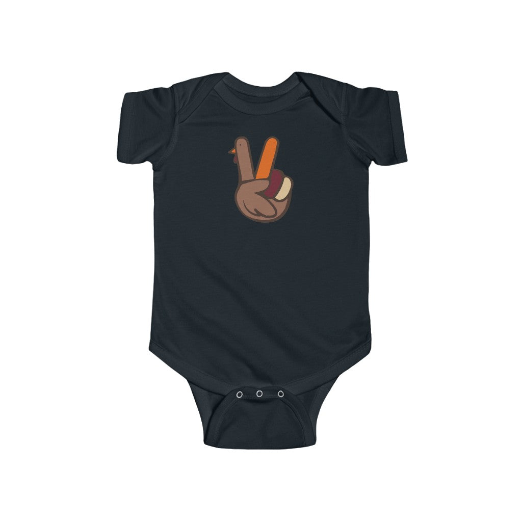 Peace Turkey Sign Bodysuit