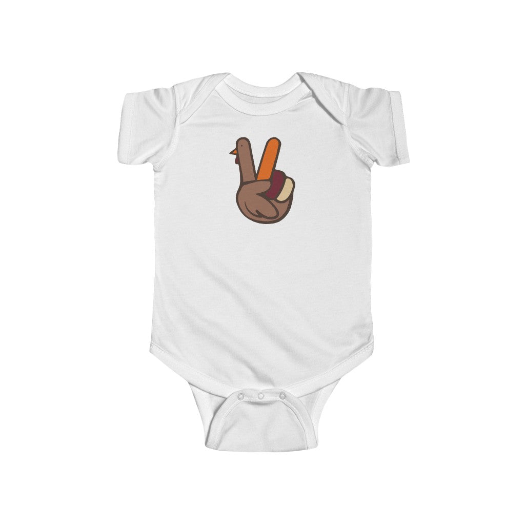 Peace Turkey Sign Bodysuit