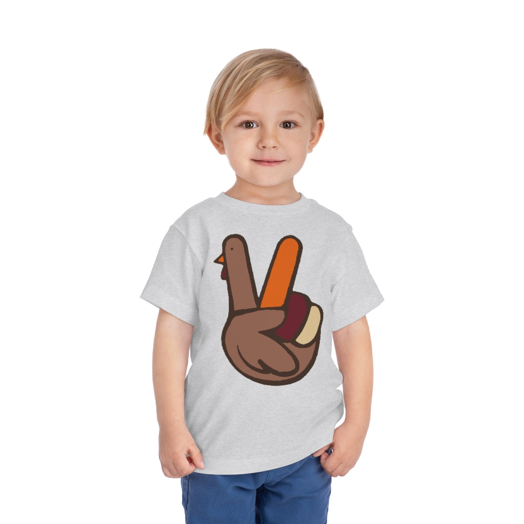 Peace Turkey Sign Toddler Short Sleeve