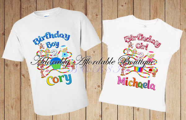 candyland birthday shirts