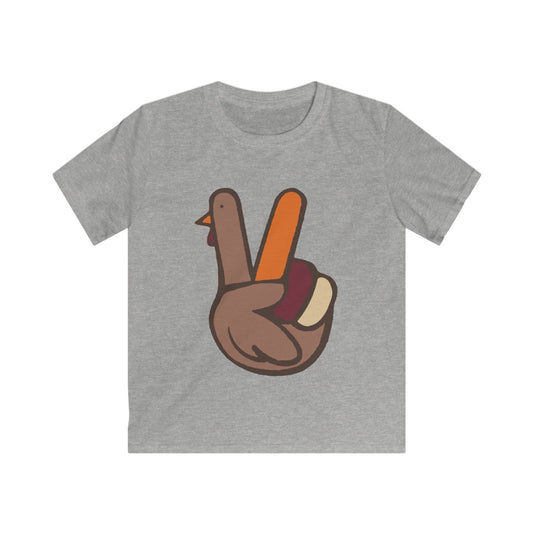 Peace Sign Turkey Youth Short Sleeve