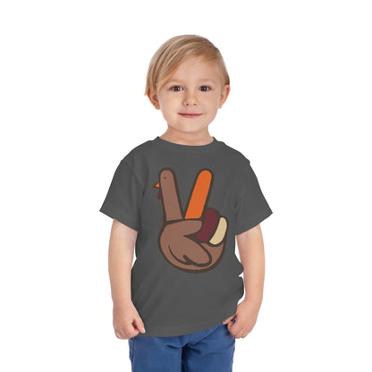 Peace Turkey Sign Toddler Short Sleeve