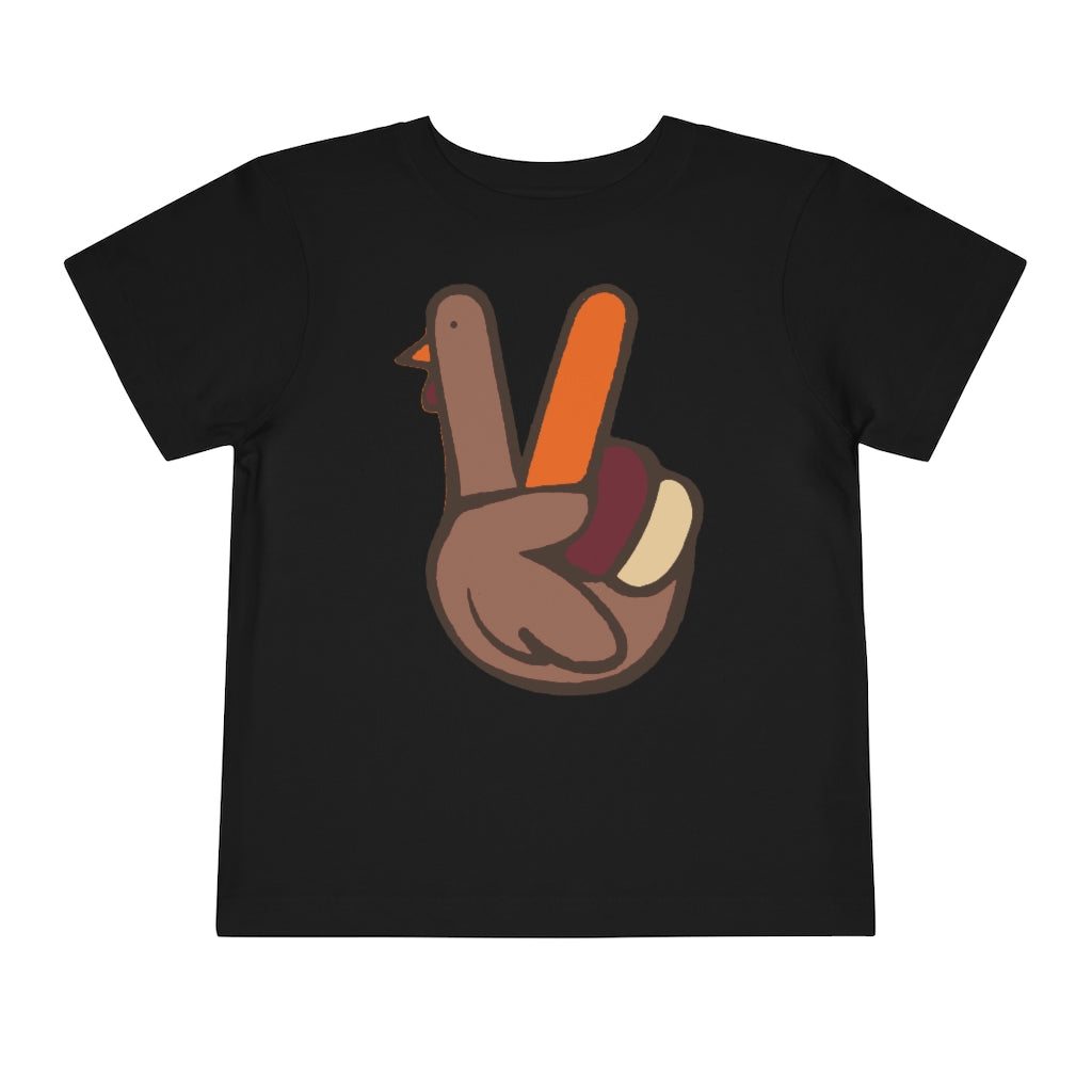 Peace Turkey Sign Toddler Short Sleeve