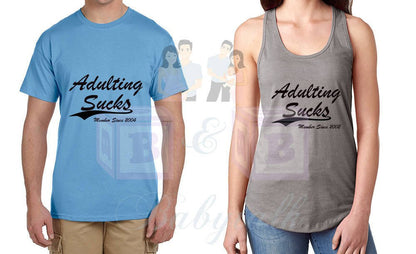 Adulting Sucks Shirt, I Cant Adult, Adulting Shirt, Graduation Present, Mom Gift, Dad Gift, Adulting is Hard, Personalize Gift