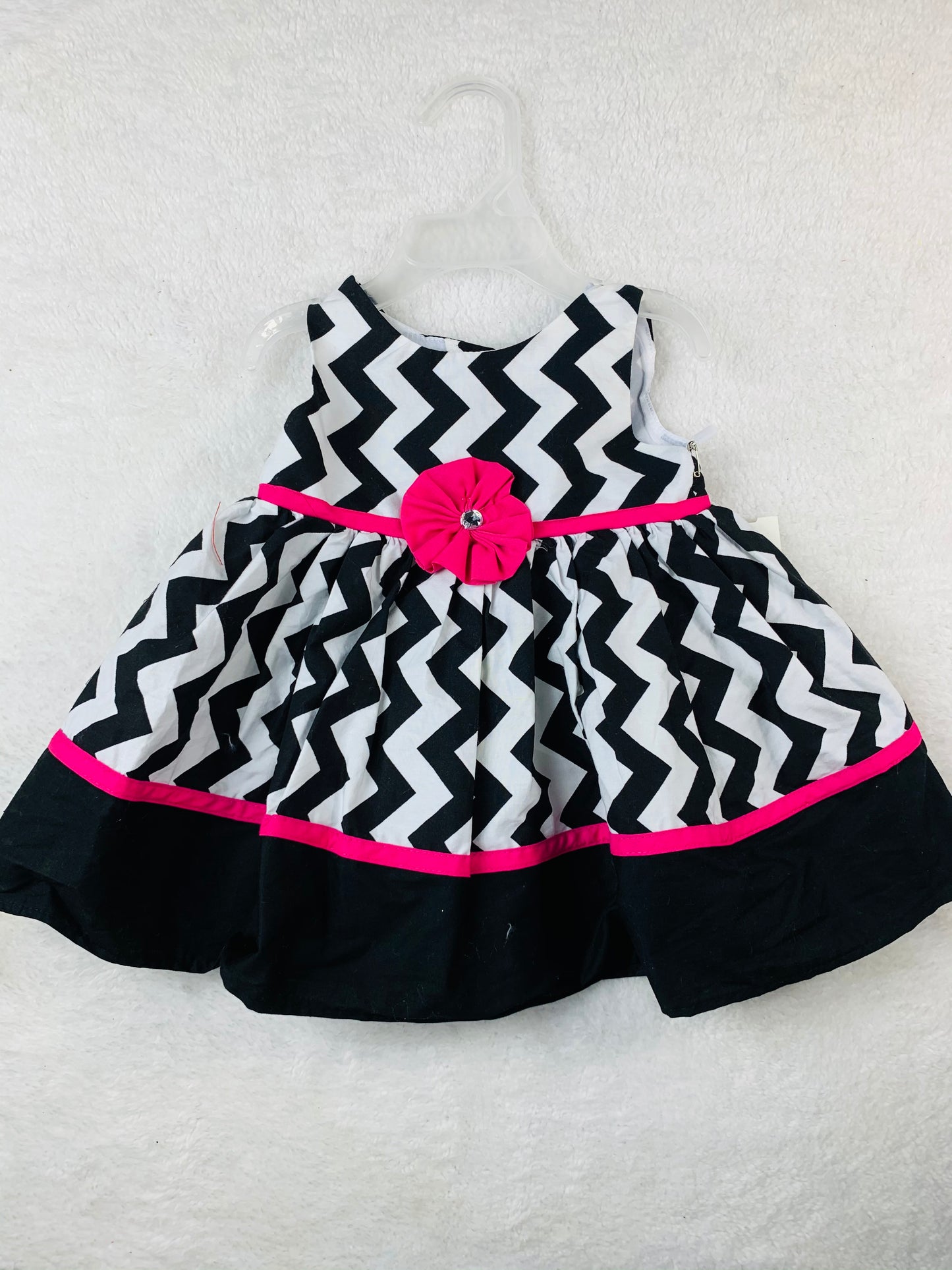 Striped blk/wht/pink