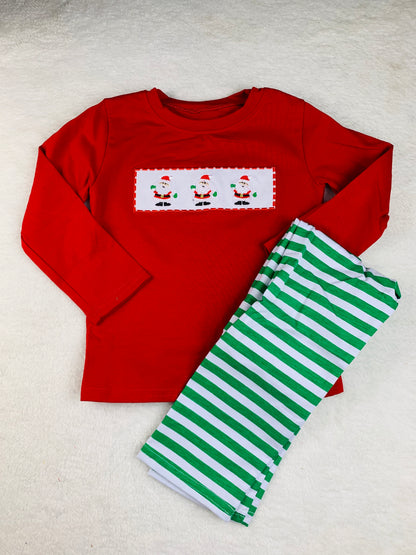 Santa Embroidered Cotton Collection IN STOCK!