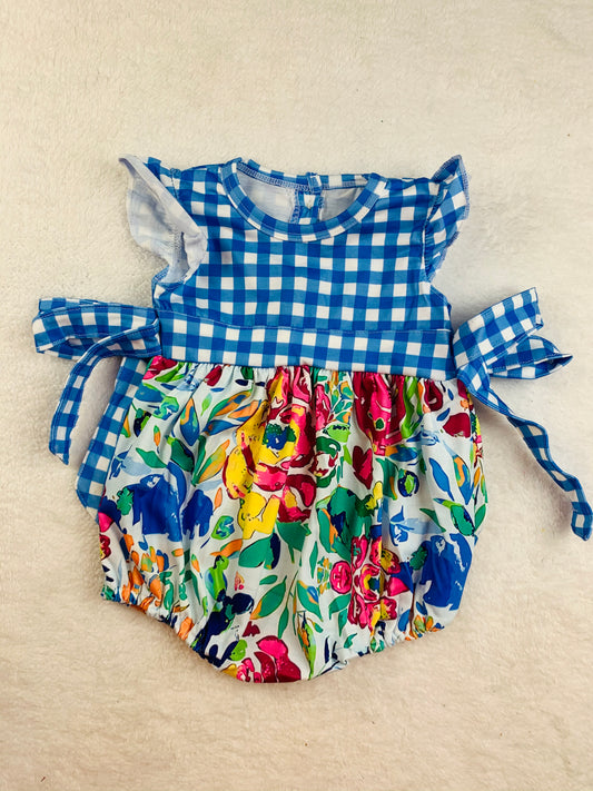 Picnic Flowers Bubble Romper