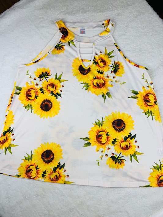 Womans Sunflower Tank 3XL LAST ONE!