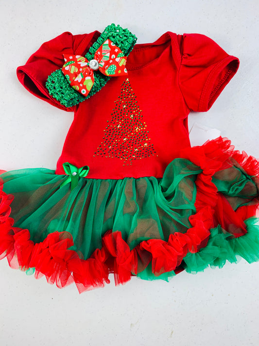 Resale Christmas outfit with bow 🧵 3m