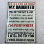 Rules for dating my daughter metal sign