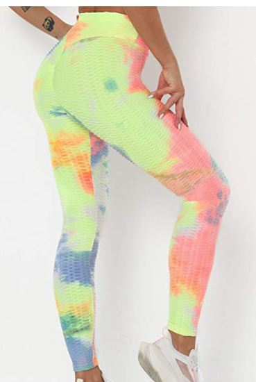 Honeycomb Leggings Bright Tie Dye